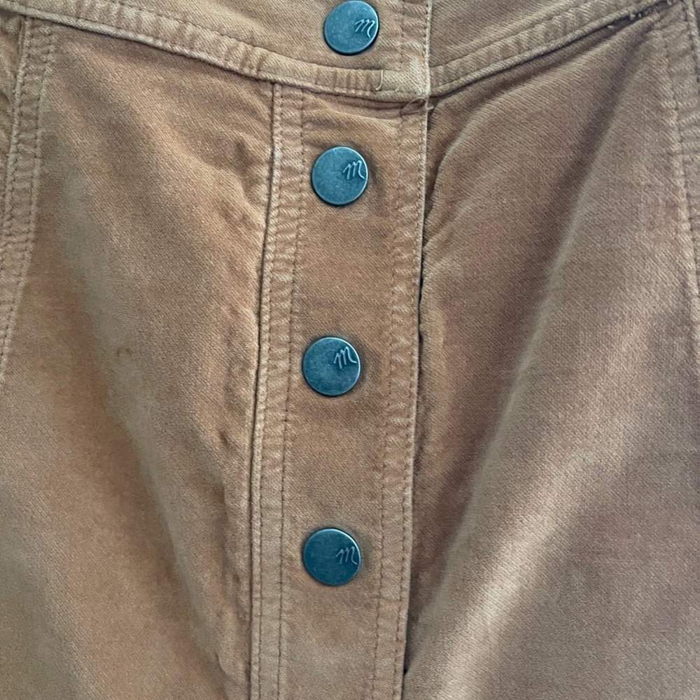 Madewell Button Down A-Line Mini Skirt - Picture 5 of 6